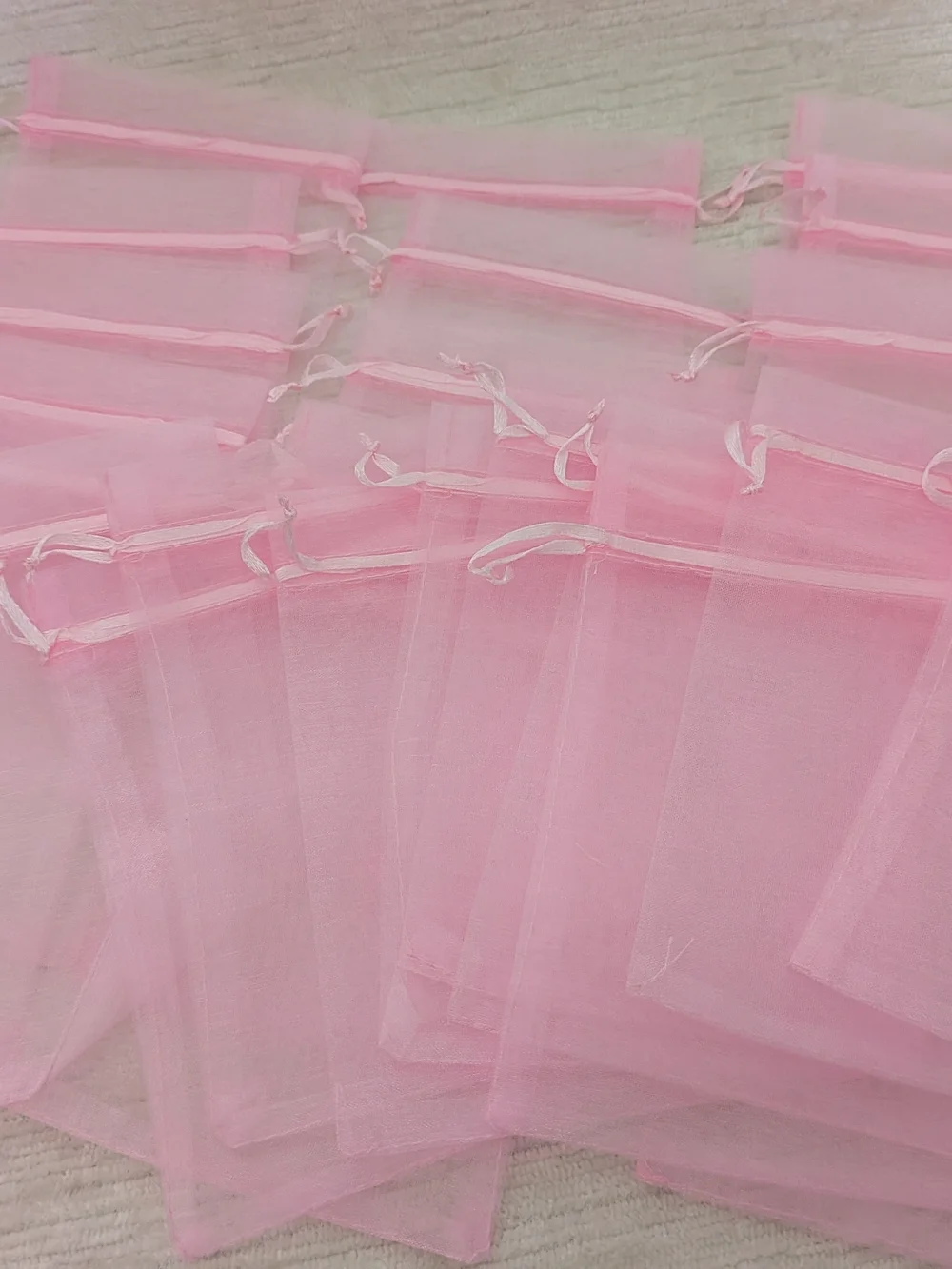 Pink Organza Drawstring Gift Bags 25 Ct for Party Favors  Buyer Gifts- Unbranded